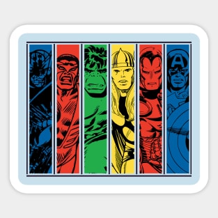 the team avangers vintage Sticker